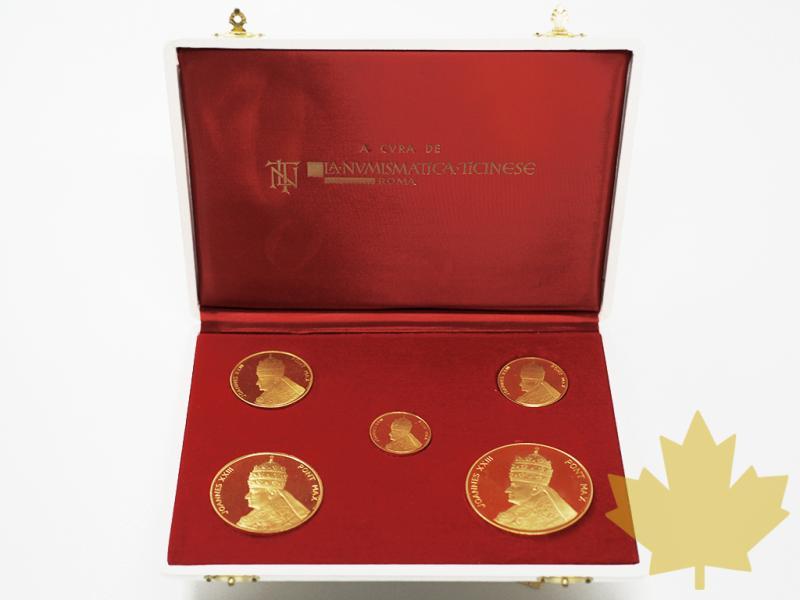 VATICAN-COFFRET AVEC 5 MÉDAILLES-JOANNES XXIII-PROOF - 20190328173840_vatican-medaglie-oro-1.JPG