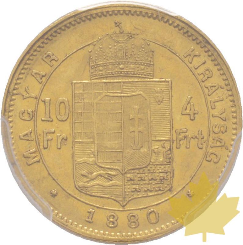HONGRIE-1880 KB-4 Florins-PCGS MS61 - 20190507094107_4florins-1880-MS61-2.jpg