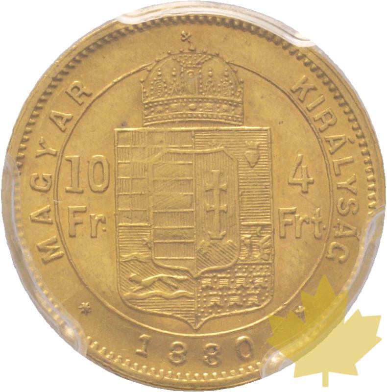 HONGRIE-1880 KB-4 Florins-PCGS AU55 - 20190507094501_4florins-1880-AU55-2.jpg