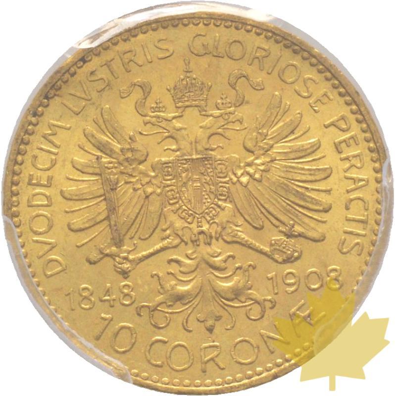 AUTRICHE-1908-10 COURONNES-PCGS MS62 - 20190507094708_10CORONA-1908-MS62-2.jpg