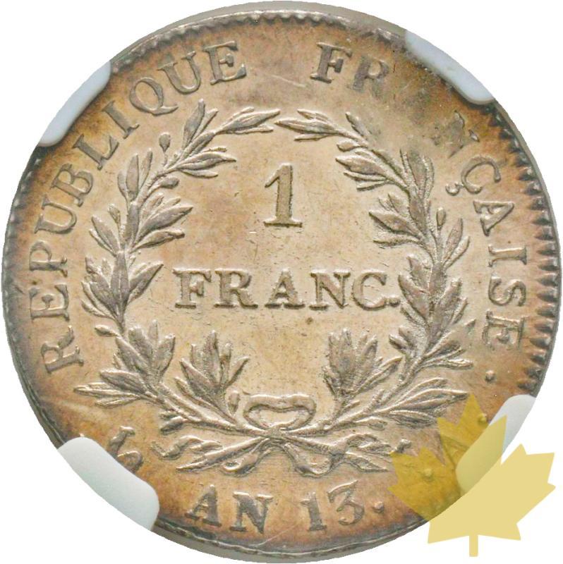 FRANCE-AN 13A-1 FRANC-NAPOLEON EMPEREUR-PCGS MS63 - 20190520112735_napoleon-fran-an13a-2.jpg