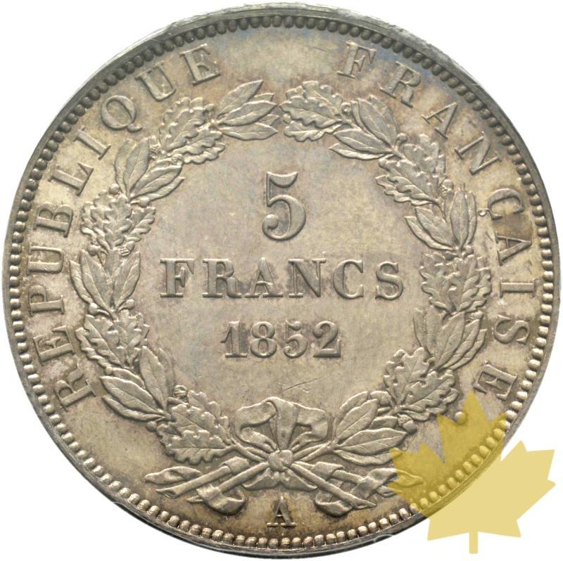 FRANCE-1852A-5 FRANCS-NAPOLEON III-J.J. BARRE-PCGS MS63 - 20190522151021_5francs-essai-jjbarre-1852a-2.jpg