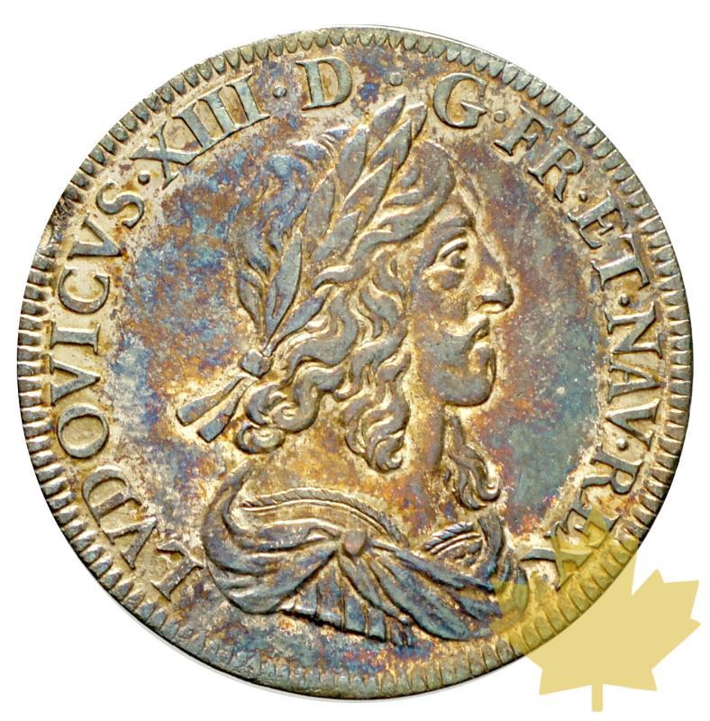 FRANCE-1643A-1/2 ECU-Rose entre deux points-TTB-SUP-Rare - 20190606115119_DEMI-ECU-1643-PARIS-1.JPG
