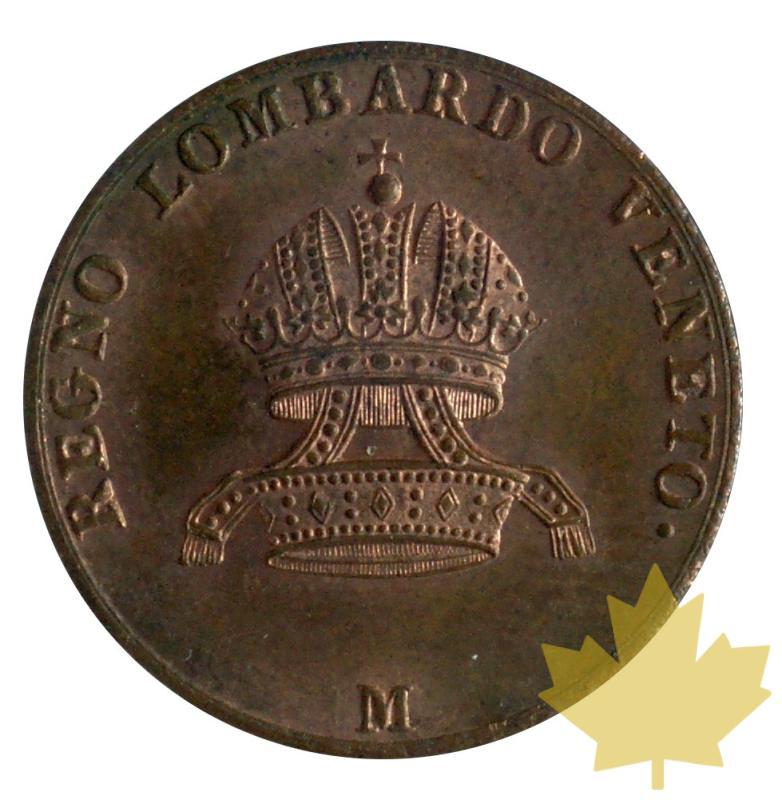 ITALIE-1822 M-5 CENTESIMI-Lombardo-Veneto-NGC MS64 RB - 20190614165229_5centesimi-1822-milano-1.JPG