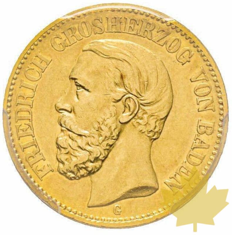 Allemagne-1873 G-20 Marks-Baden Durlach-PCGS AU55 - 20190624141019_20mark-1873-Gcopia.jpg
