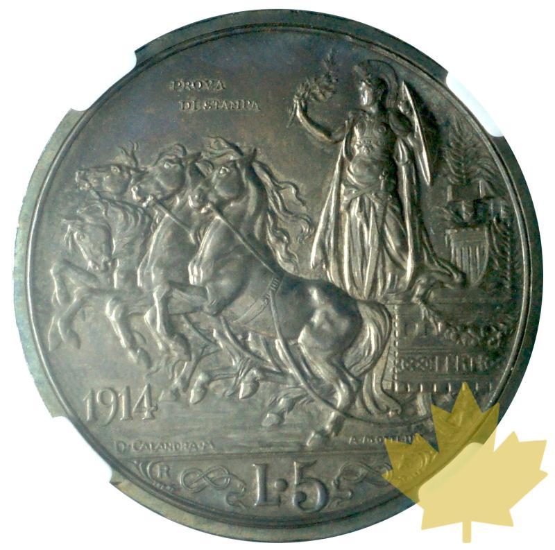 ITALIE-1914 Roma-PROVA DI STAMPA-NGC MS62 - 20190625112738_5lire-1914-prova-2.JPG