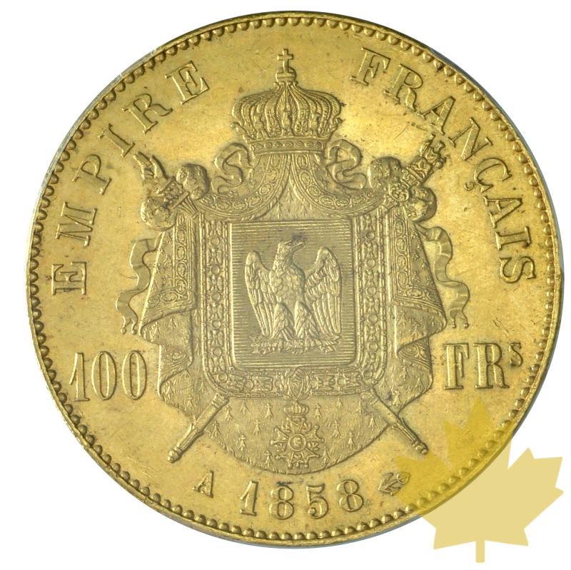 FRANCE-1858A-100 FRANCS-NAPOLEON III-PCGS MS62 - 20190802115457_100FRANCS-1858-PARIS-FDC-2.JPG