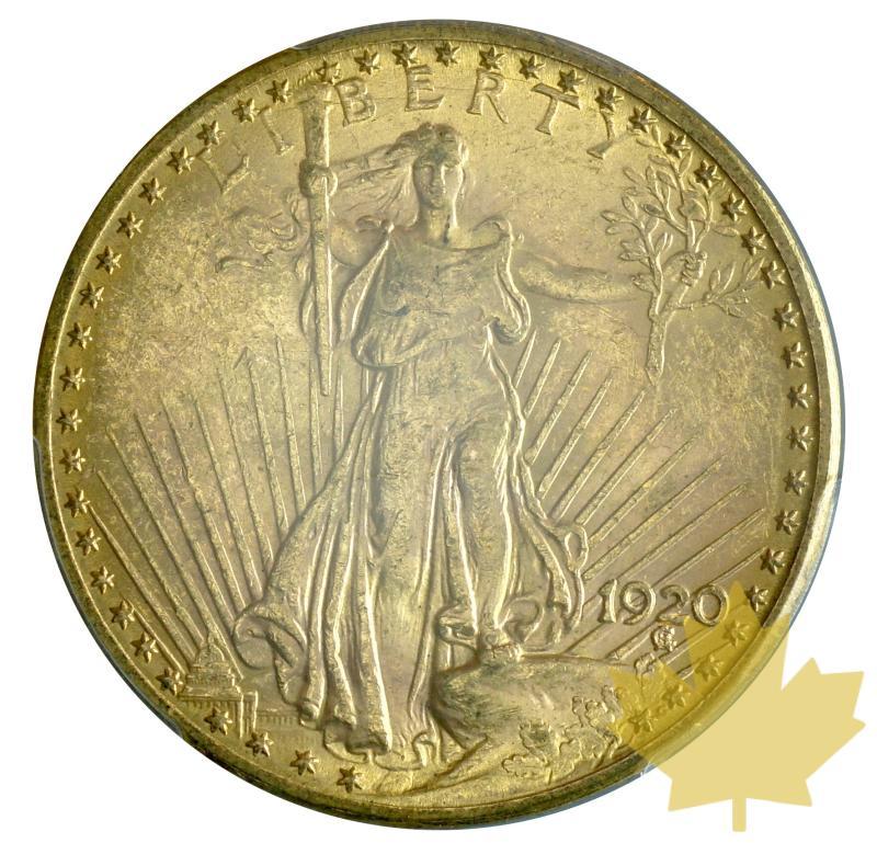 USA-1920-20 DOLLARS SAINT GAUDENS-PCGS MS62 - 20190802131607_20-dollars-1920-MS62-1.JPG