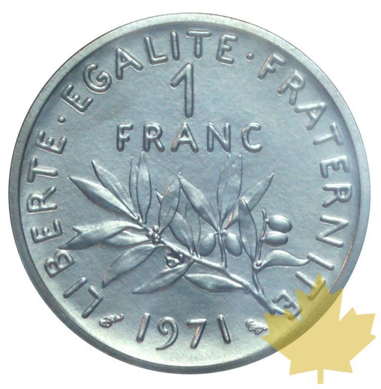 FRANCE-1971-1 FRANC PIEFORT-FDC - 20190820105422_1franc-1971-piefort-2.JPG