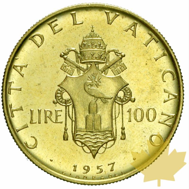VATICAN-1957-100 LIRE-Pius XII 1939-1958-AN XIX-FDC - 20190905184034_vatican-100lire-1957-2.JPG