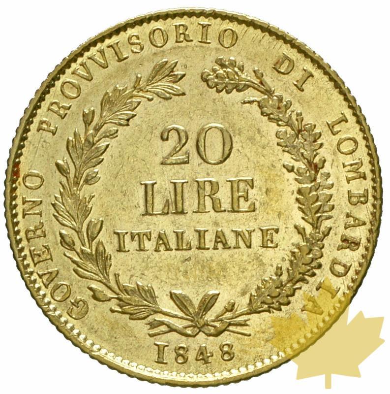 ITALIE-1848-20 LIRE-Milano-Lombardia-Superbe - 20190906094815_20lire-1848-lombardia-2.JPG