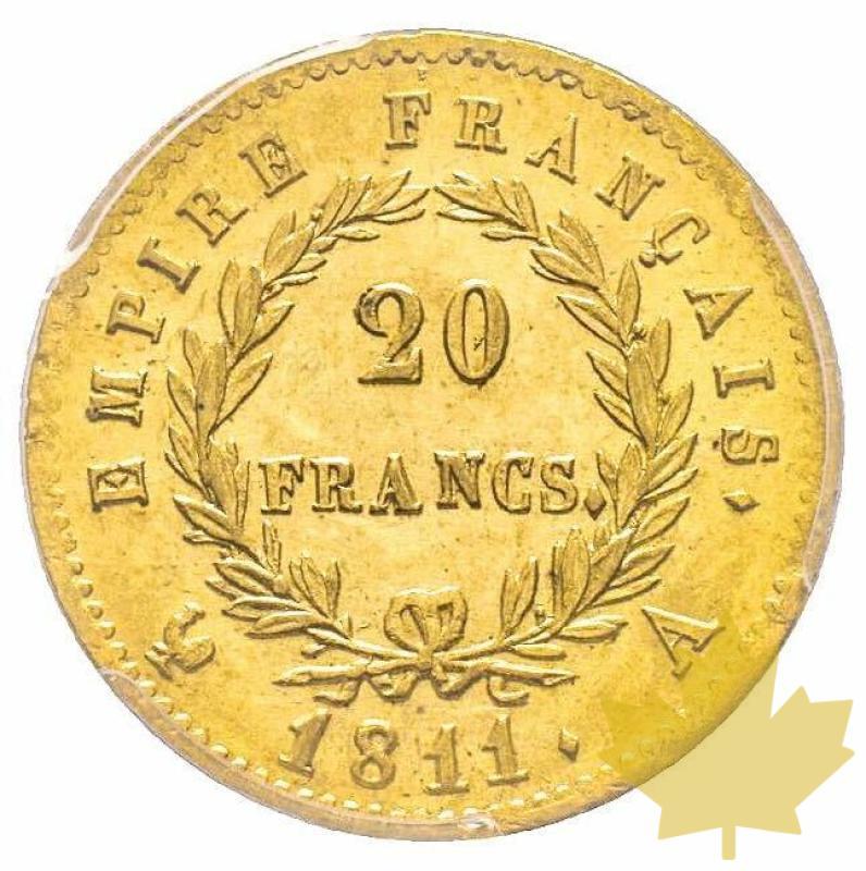 FRANCE-1811A-20 FRANCS-NAPOLEON EMPEREUR-PCGS MS62 - 20190925165547_20FRANCS-1811-MS62.jpg