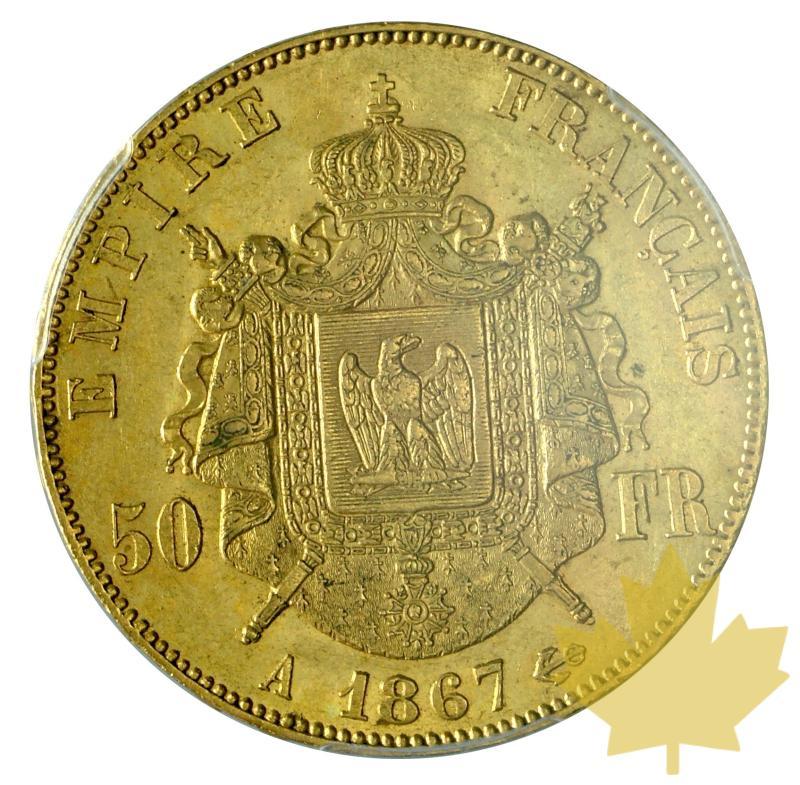 FRANCE-1867A-50 FRANCS-NAPOLEON III-PCGS AU58 - 20190925171013_50francs-1867a-pcgs-2.JPG
