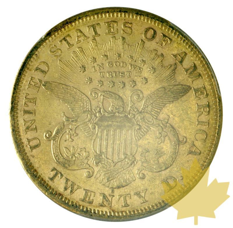 USA-1872 S-20 Dollars-Liberty-PCGS AU53 - 20191008134156_20DOLLARS-1872S-2.JPG