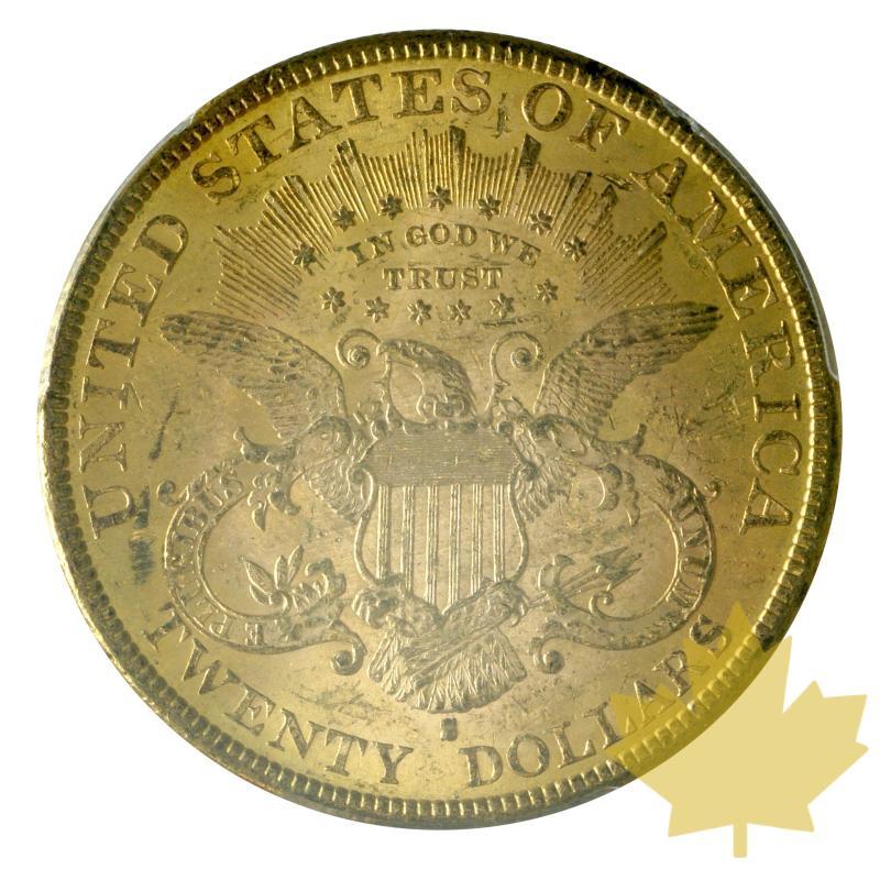 USA-1892 S-20 DOLLARS-Coronet Head-PCGS MS61 - 20191008144851_20DOLLARS-1892S-MS61-2.JPG