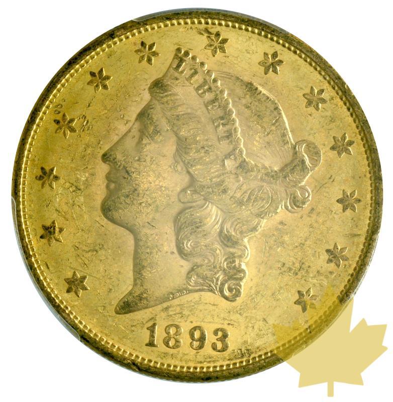 USA-1893 S-20 DOLLARS-Liberty head-PCGS MS62 - 20191008144952_20DOLLARS-1893S-MS62-1.JPG