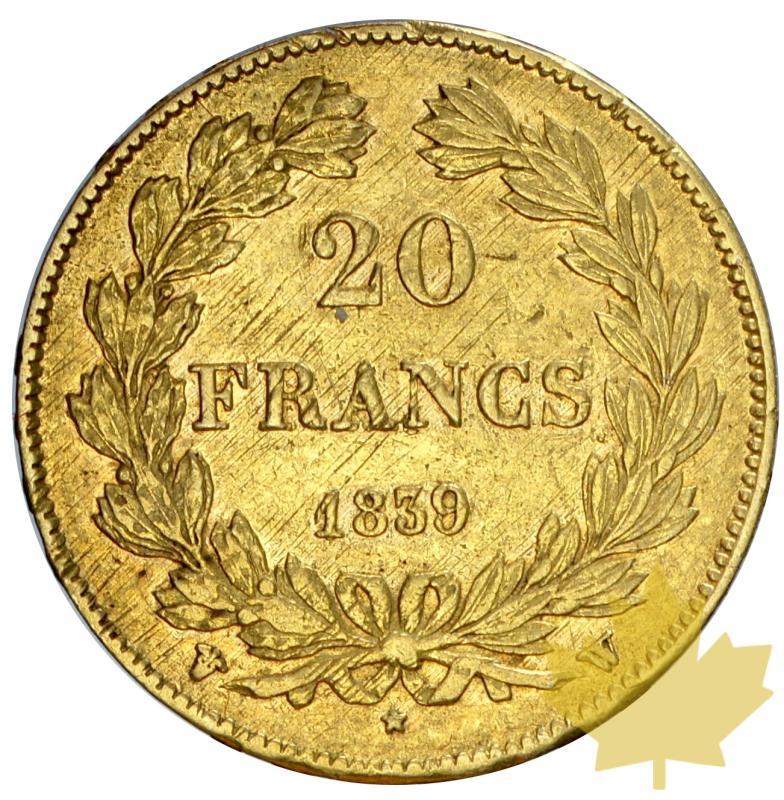 FRANCE-1839W-20 FRANCS-LOUIS PHILIPPE I-TTB-SUP - 20191015164335_20francs-1839-w-2.JPG