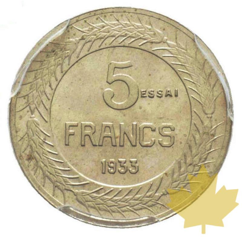 FRANCE-1933-ESSAI 5 FRANCS-Cochet-PCGS SP64 - 20191018145910_5FRANCS-1933-PCGS-SP64.jpg