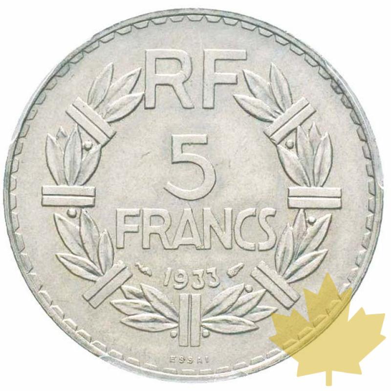 FRANCE-1933-ESSAI 5 FRANCS-Lavrillier-PCGS SP64+ - 20191029103501_5francs-lavrillier-essai.jpg