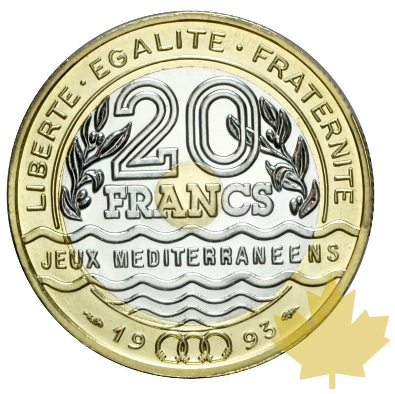 FRANCE-1993-Essai de 20 francs Jeux Méditerranéens-FDC - 20191128151208_Essaide20francsJeux-1993-2.JPG