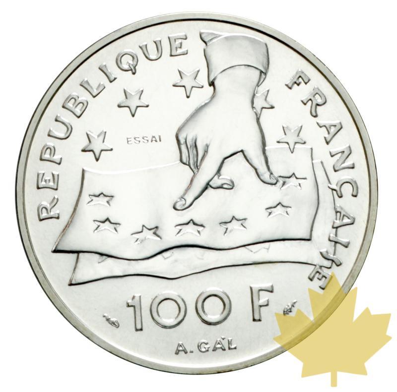 FRANCE-1991-ESSAI DE 100 FRANCS DESCARTES-FDC - 20191128154546_essai-100francs-1991-2.JPG