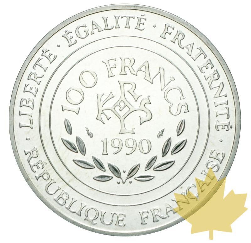 France-1990 100 Francs argent- Essai-Charlemagne-FDC - 20191128154823_essai-100francs-1990-2.JPG