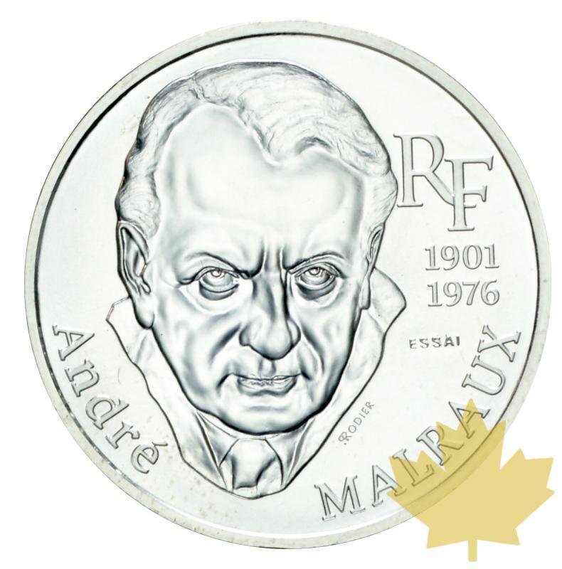 France-1997 100 Francs argent- Essai-Malraux-FDC - 20191128155706_essai-100francs-1997-1.JPG