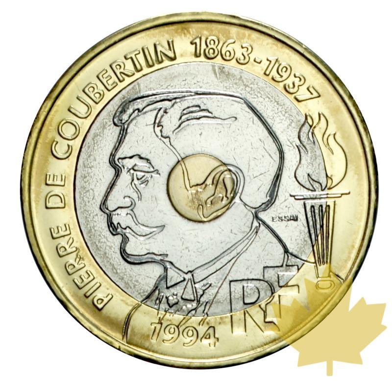 FRANCE-1994-ESSAI DE 20 FRANCS Pierre de Coubertin-FDC - 20191128161918_essai-20francs-1994-2.JPG