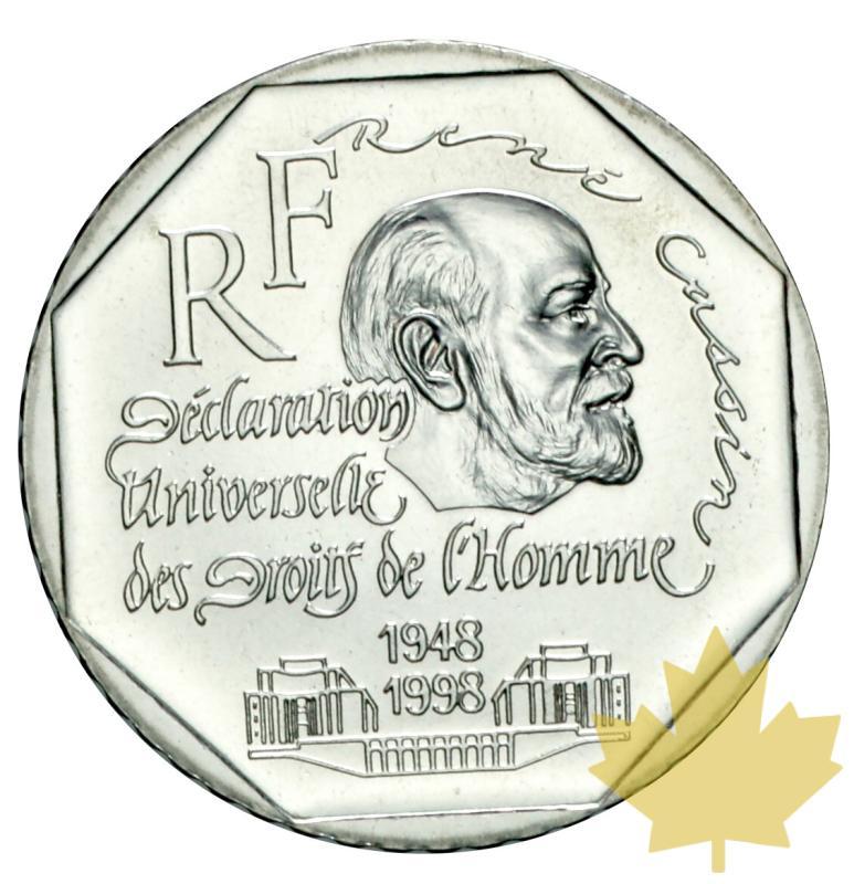 FRANCE-1998-ESSAI 2 FRANCS RENE CASSIN-FDC - 20191128162943_essai2francs1998-1.JPG