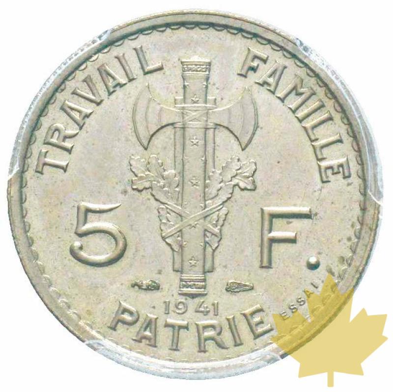 FRANCE-1941-ESSAI de 5 Francs Pétain-PCGS SP64 - 20191202164421_ESSAI-PETAIN5FRANCS.jpg