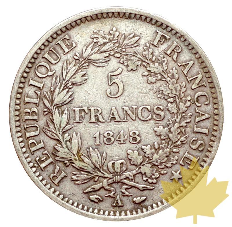FRANCE-1848 A-5 FRANCS II RÉPUBLIQUE-TTB-SUP - 20191204150956_5francs-1848paris-2.JPG
