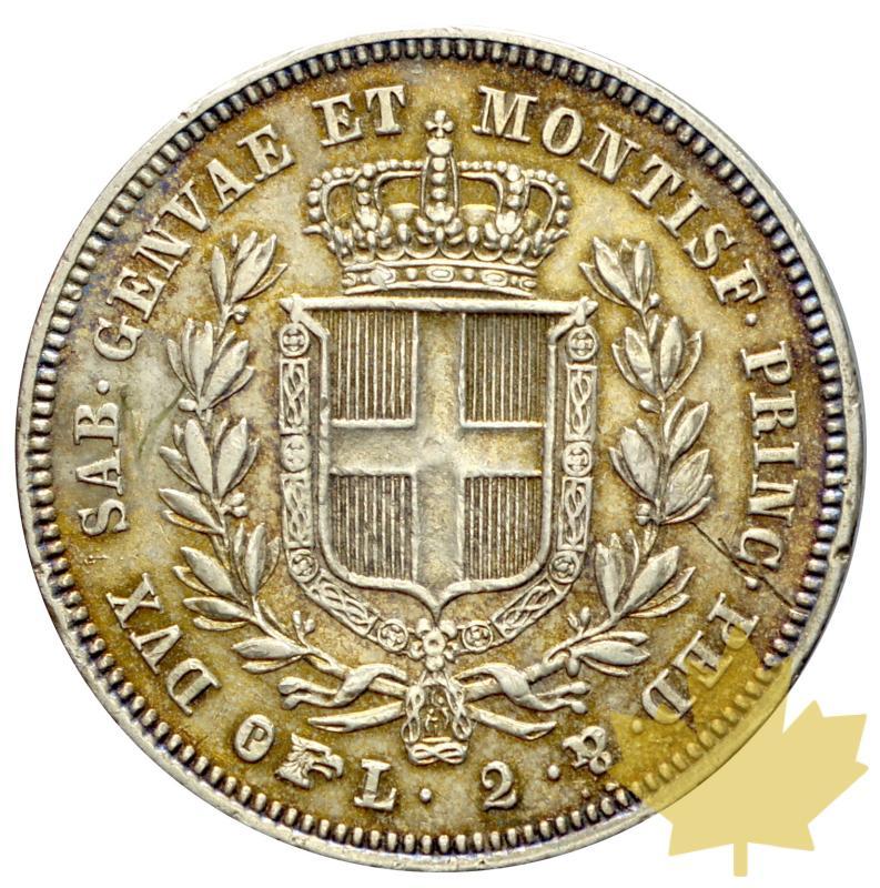 ITALIE-1844-2 LIRE-Carlo Alberto-Torino-TTB - 20191219142220_2lire1844torino-2.JPG