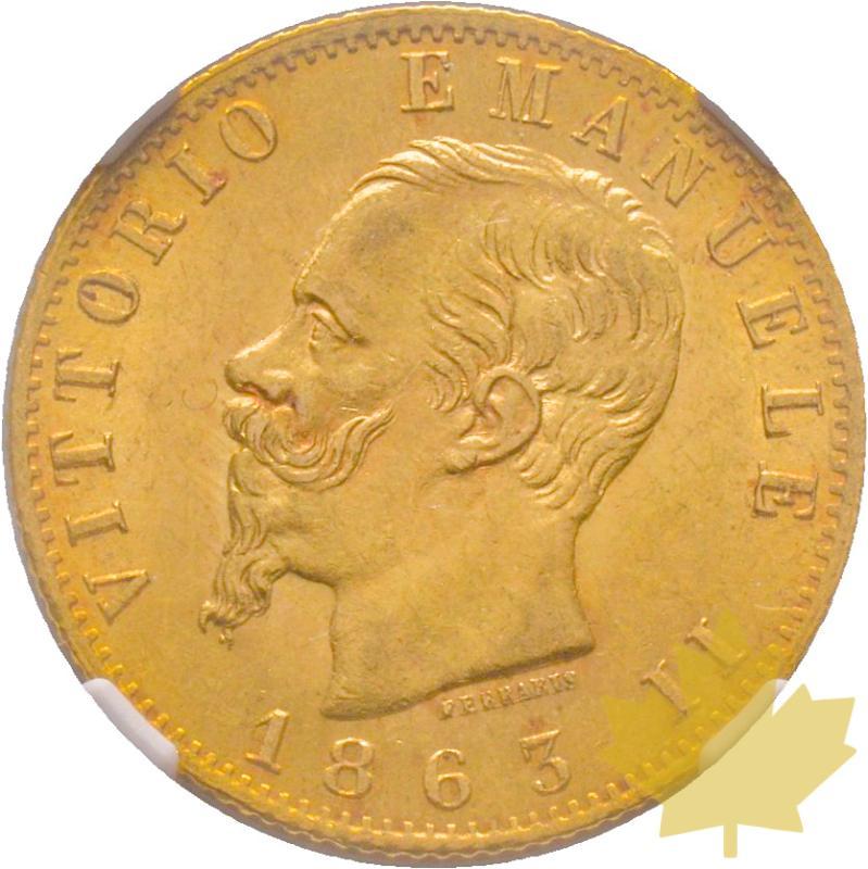ITALIA-1863 T-20 LIRE-Vittorio Emanuele II-PCGS MS62 - 20200219153740_italie-20-lire-1863-T-1.jpg
