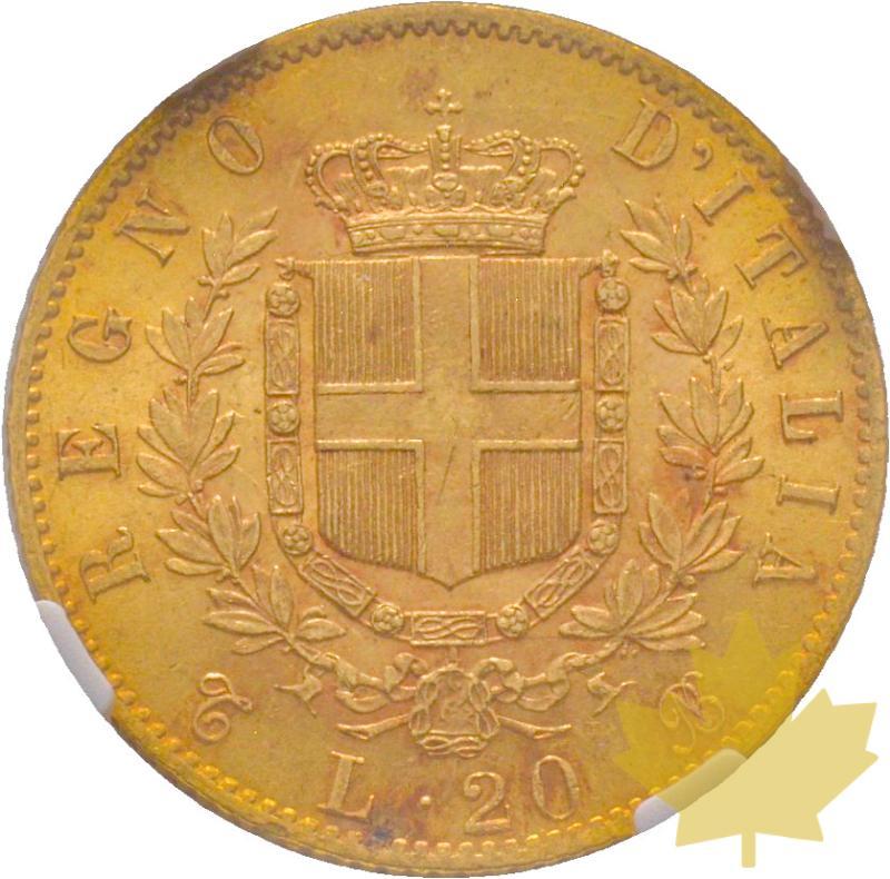 ITALIA-1863 T-20 LIRE-Vittorio Emanuele II-PCGS MS62 - 20200219153740_italie-20-lire-1863-T-2.jpg