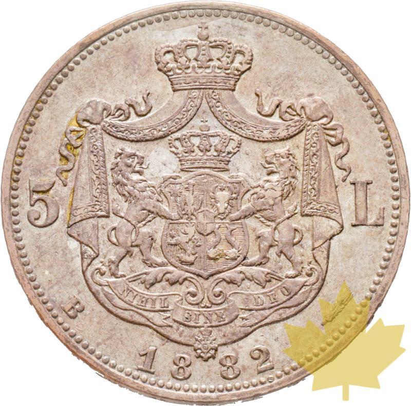 ROUMANIE-1882-5 LEI-Carlos I- Bucarest Superbe - 20200220095807_Romania-5-lei-1882-2.jpg