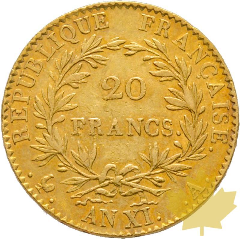 FRANCE-AN XI A-20 FRANCS-PARIS-1er Consul-TTB-SUP - 20200227101434_1r-ANXIA-20FRANCS-1erCONSUL.jpg