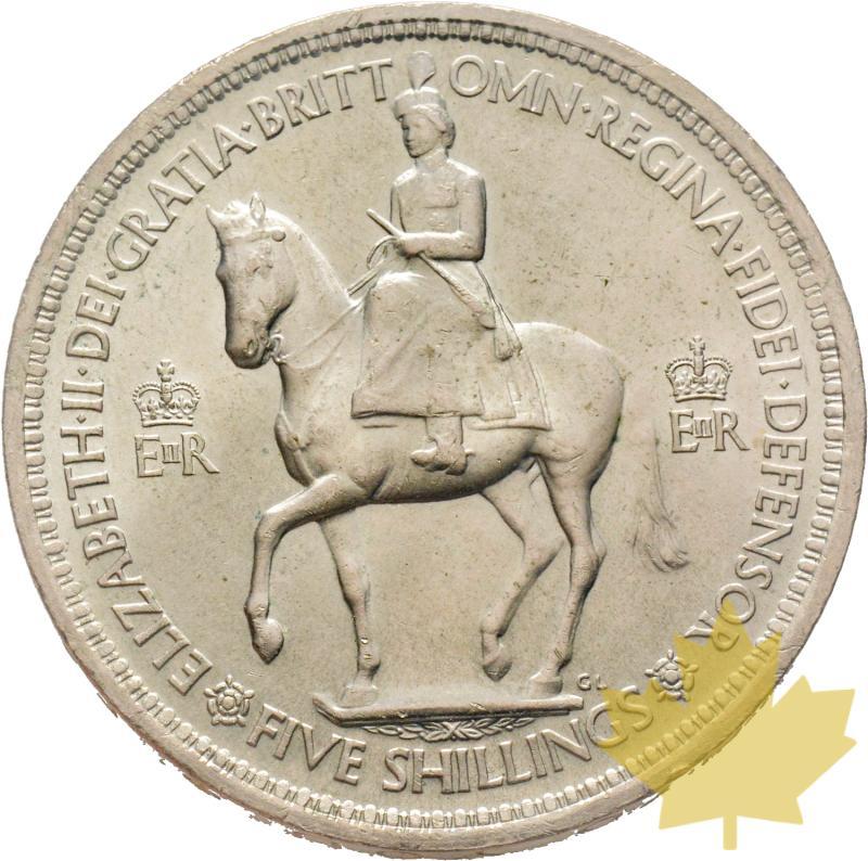 GRANDE-BRETAGNE-1953-5 Shillings-FDC - 20200227165518_UK-5-shillins-1953-1.jpg