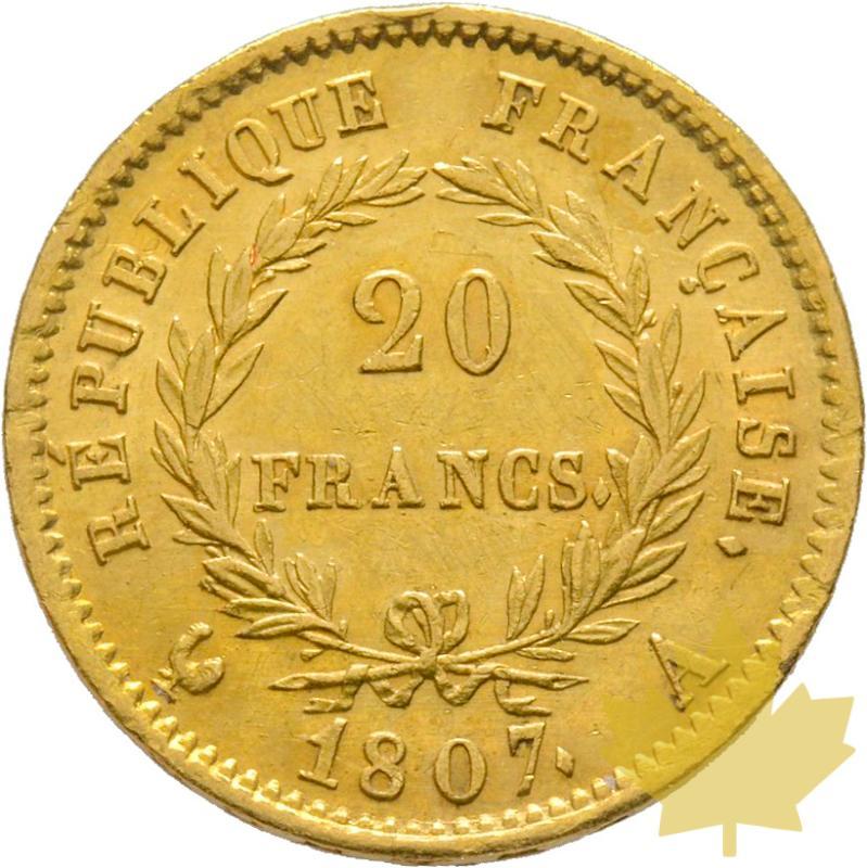 FRANCE-1807A-20 FRANCS-PARIS-Napoleon 1er-tête nue-prSUP - 20200302123604_32r-1807A-20FRs-Napoleon.jpg