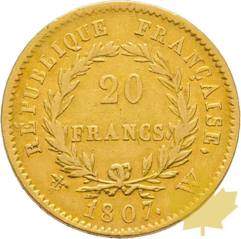 FRANCE-1807W-20 FRANCS-LILLE-Napoleon 1er-Tête nue-TB-TTB - 20200302125348_38r-1807W-20FRs-Napoleon.jpg