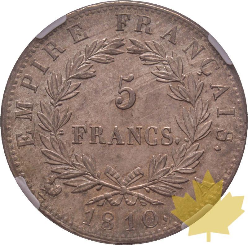 FRANCE-1810 A-5 FRANCS  NAPOLEON EMPEREUR-NGC MS62 - 20200520160930_5FRANCS-1810-PARIS-2.jpg