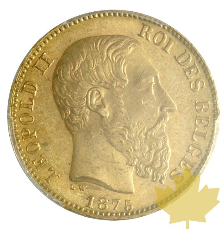 BELGIQUE-1875-20 FRANCS LEOPOLD II-PCGS MS65 - 20200617165147_belgique-20francs1875-ms65.JPG