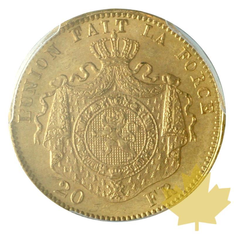 BELGIQUE-1875-20 FRANCS LEOPOLD II-PCGS MS65 - 20200617165147_belgique-20francs1875-ms652.JPG