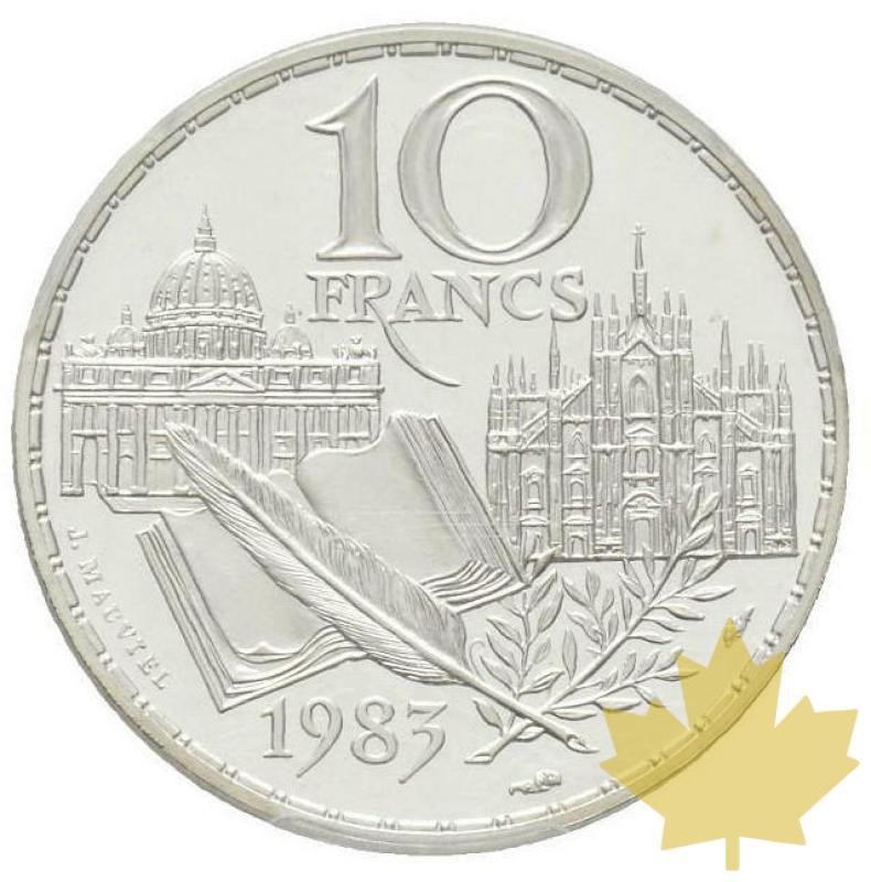 FRANCE-1983-10 FRANCS-STENDHAL-PIEFORT ARGENT-PCGS SP68 - 20200624140403_10FRANCSPIEFORT1983.jpg