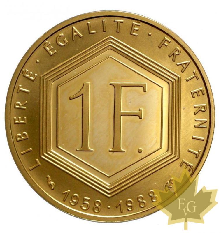 FRANCE-1988-1 FRANC-Charles de Gaulle-PROOF - 20200625122214_francsdegaulle1988.jpg