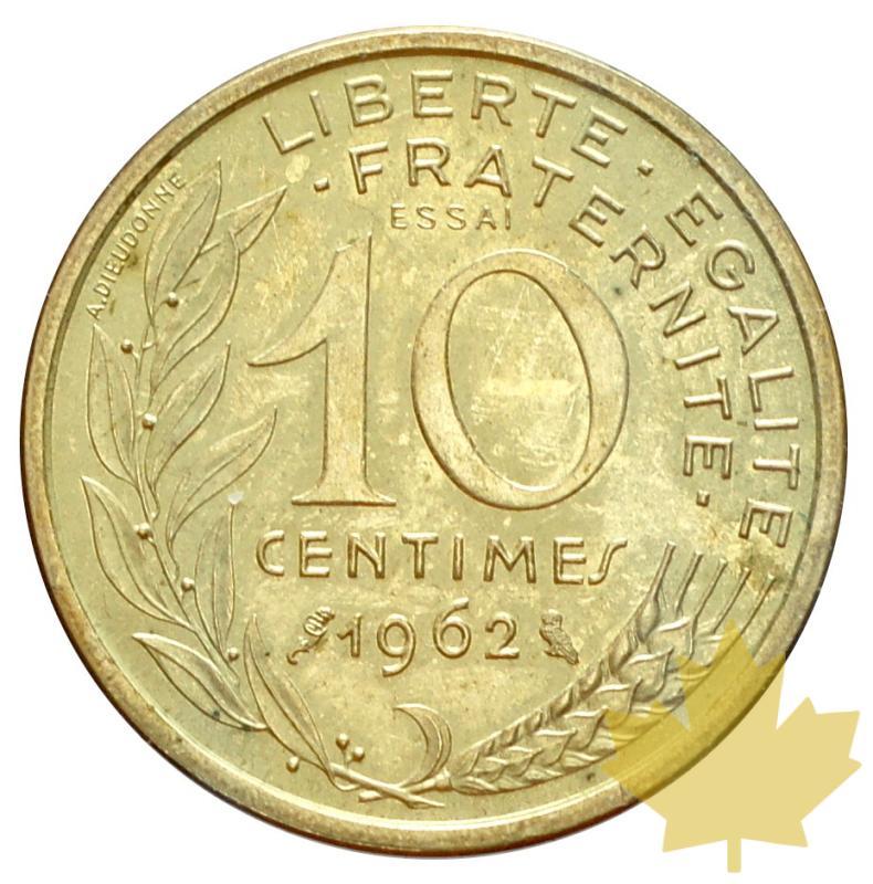 FRANCE-1962-10 CENTIMES Marianne-ESSAI-FDC-  rare - 20200629174905_10centessai1962-2.JPG