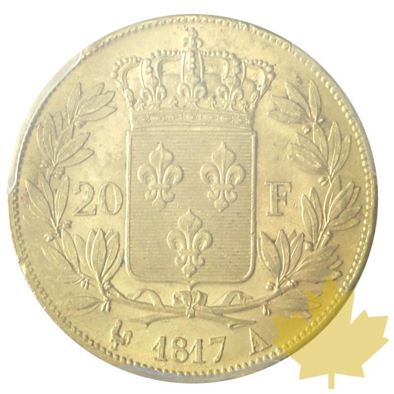 FRANCE-1817 A-20 FRANCS-LOUIS XVIII-PCGS MS63 - 20200701163810_FRANCE-20FRANCS-1817A-MS-2.JPG