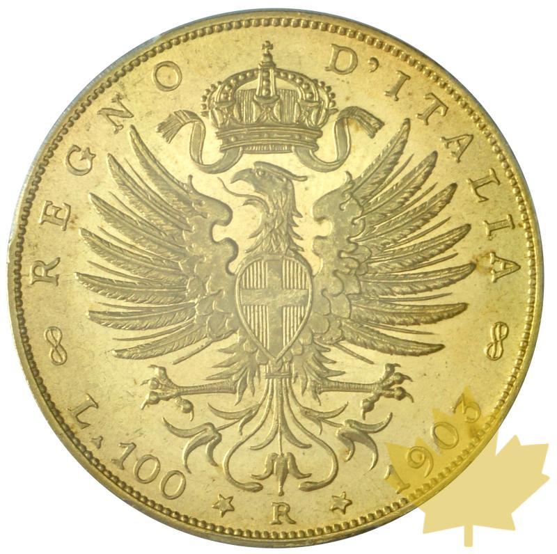 ITALIE-1903-100 LIRE-VITTORIO EMANUELE III-PCGS MS62 - 20200710115142_100lire1903-sabauda-2.JPG