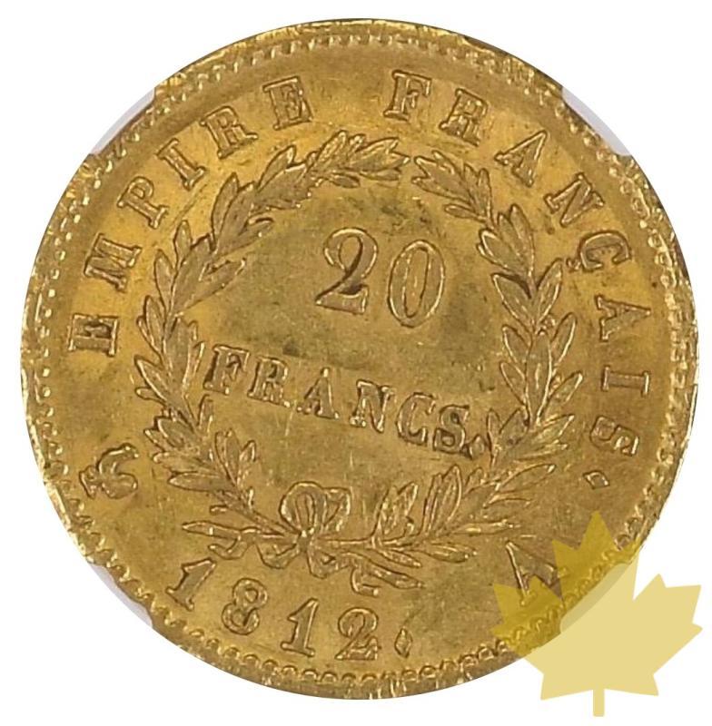 FRANCE-1812A-20 Francs-Napoléon Empereur-NGC AU58 - 20200827145526_20francs-1812-paris-au58-2.jpg
