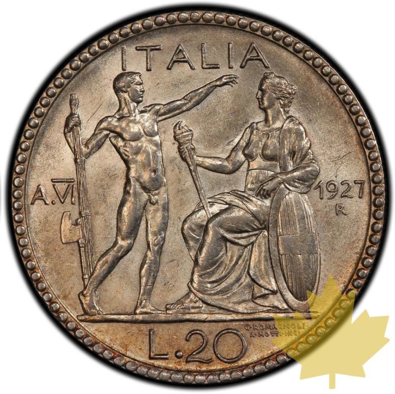 ITALIE-1927 R-20 LIRE-VITTORIO EMANUELE III-A. VI-PCGS AU58 - 20200909141337_20lire-1927roma-au.jpg