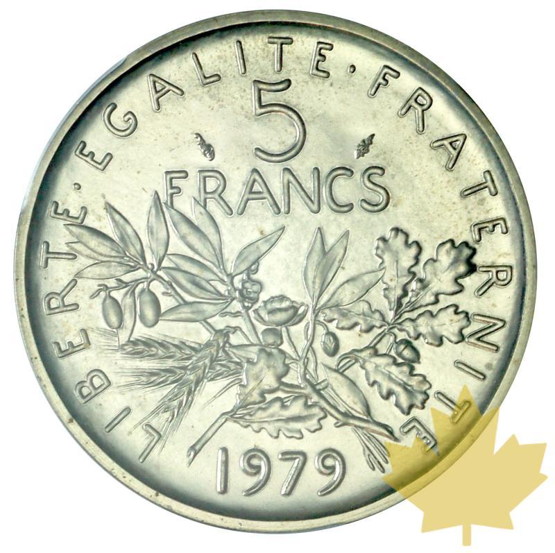 FRANCE-1979-5 FRANCS SEMEUSE-NICKEL-PCGS SP68 - 20200911130552_5FRANCS-SEMEUSE-1979-PIEFORT-2.JPG